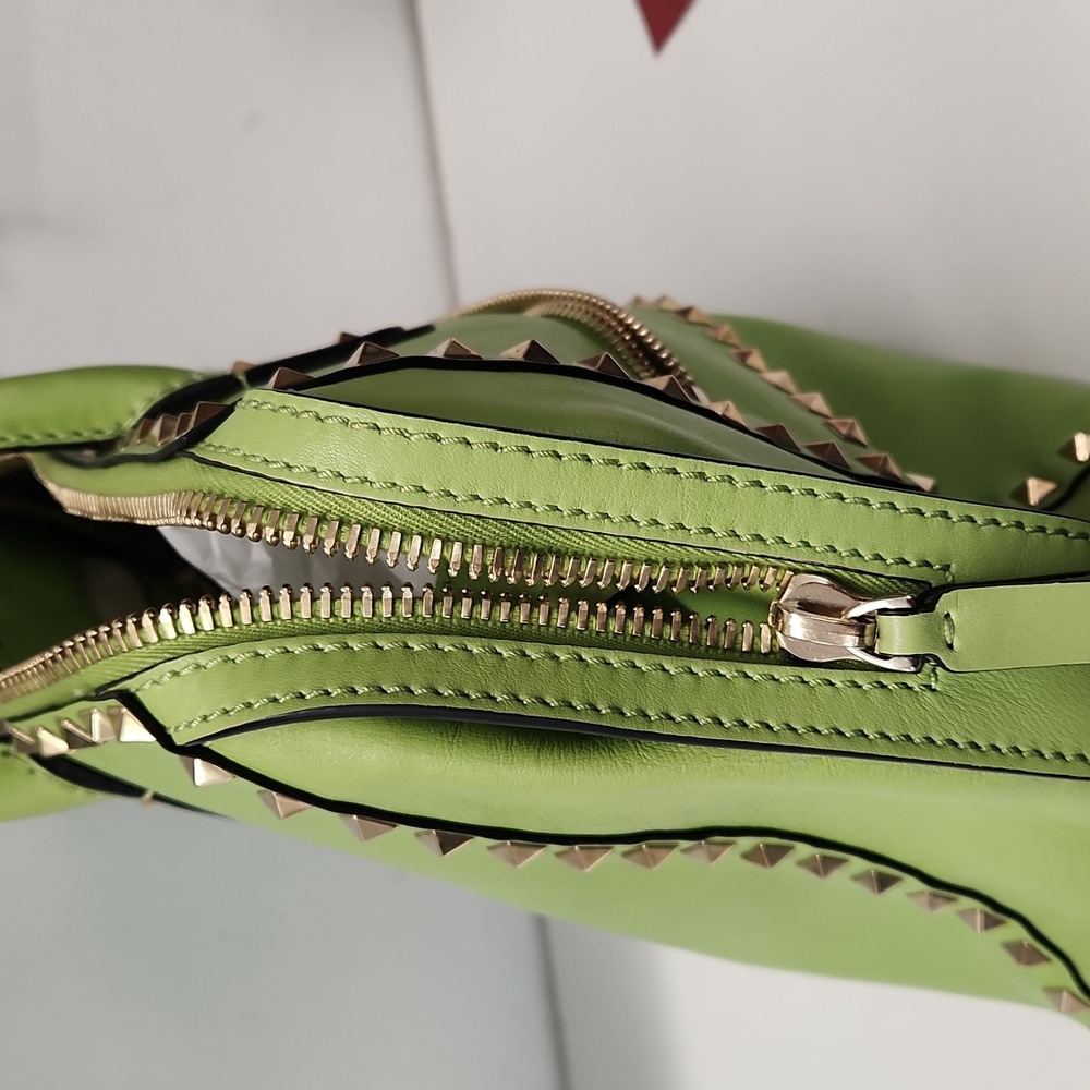 Valentino bag green with gold studs - Picture 4 of 7